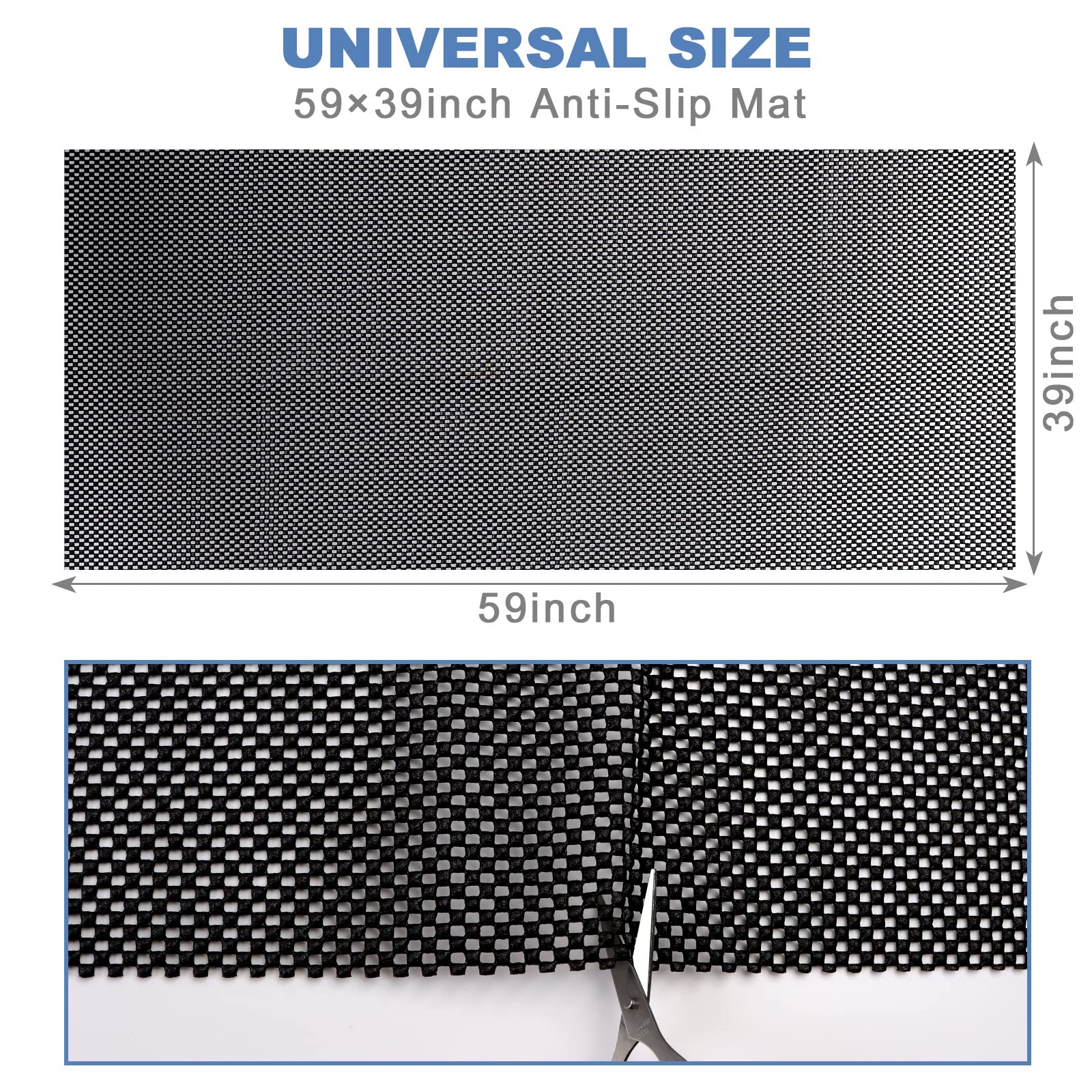 Tappetino Antiscivolo In PVC - 90x100cm, Nero, Tagliabile, Per Auto, Cucina, Cassetti - Foto 9