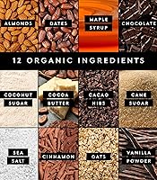 Vista 3 de Truvani Plant Based Snack Bars Oatmeal Chocolate Chip 12 Pack 6g Protein USDA Organic and Vegan The Only Bar Dairy, Soy, and Gluten Free