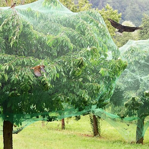 Miniatura 6 de GreatBuddy Red para pájaros para jardín, 13 x 30 pies, protege las plantas vegetales y árboles frutales de pájaros y animales, malla enrejada de