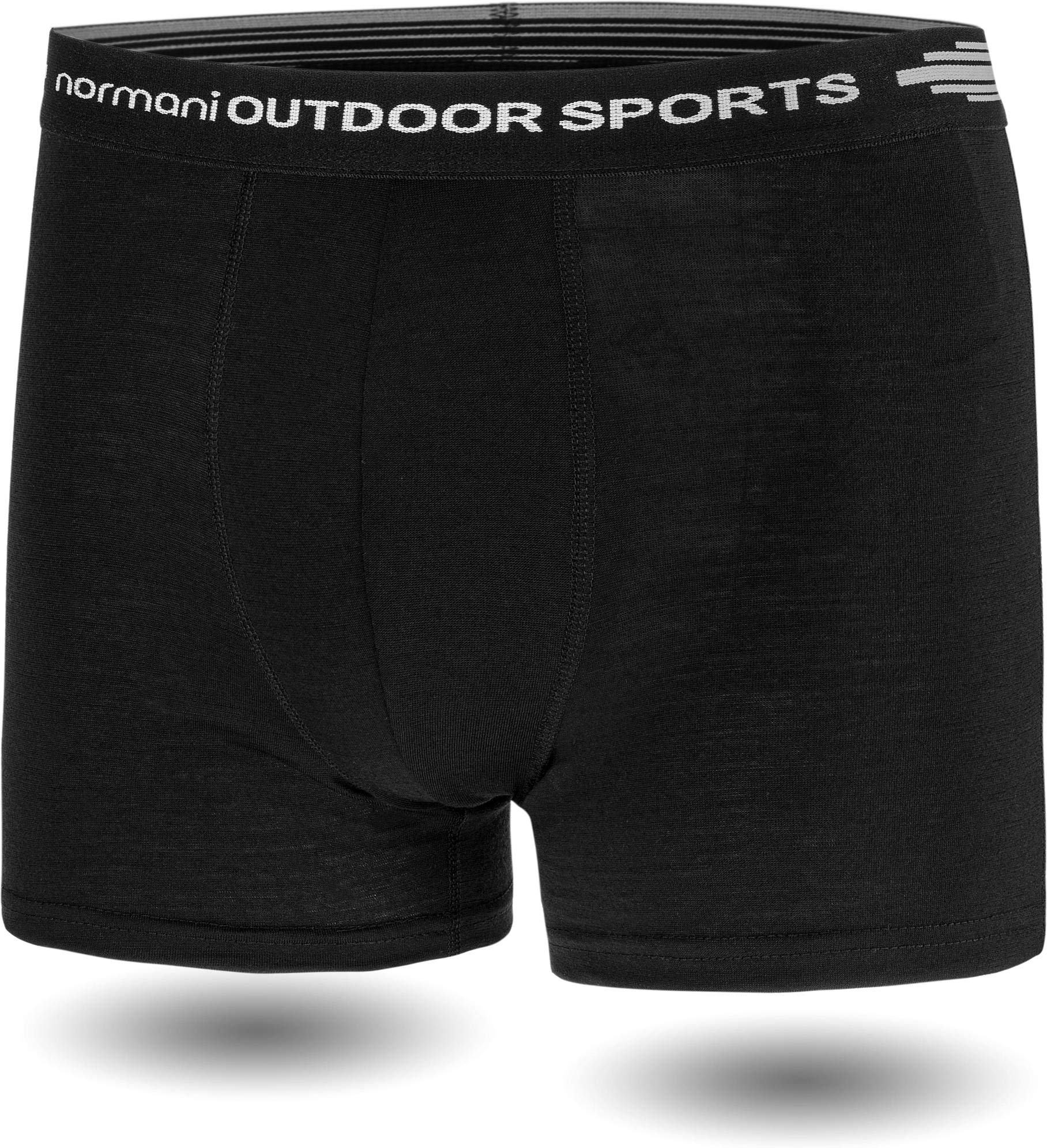 normani 2er Pack Herren Merinounterhose Boxershorts Funktionsunterwäsche 100% Merinowolle Sporthose (S-XXL)