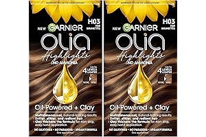Garnier Olia Hair Color 1.0 Black: Deep, Ammonia-Free Hair Dye for Brunettes (2-Count)