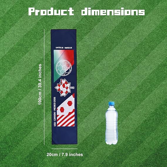 2026 FIFA World Cup Scarf, Cooling Quick Dry Fan Scarf for Summer Soccer Games