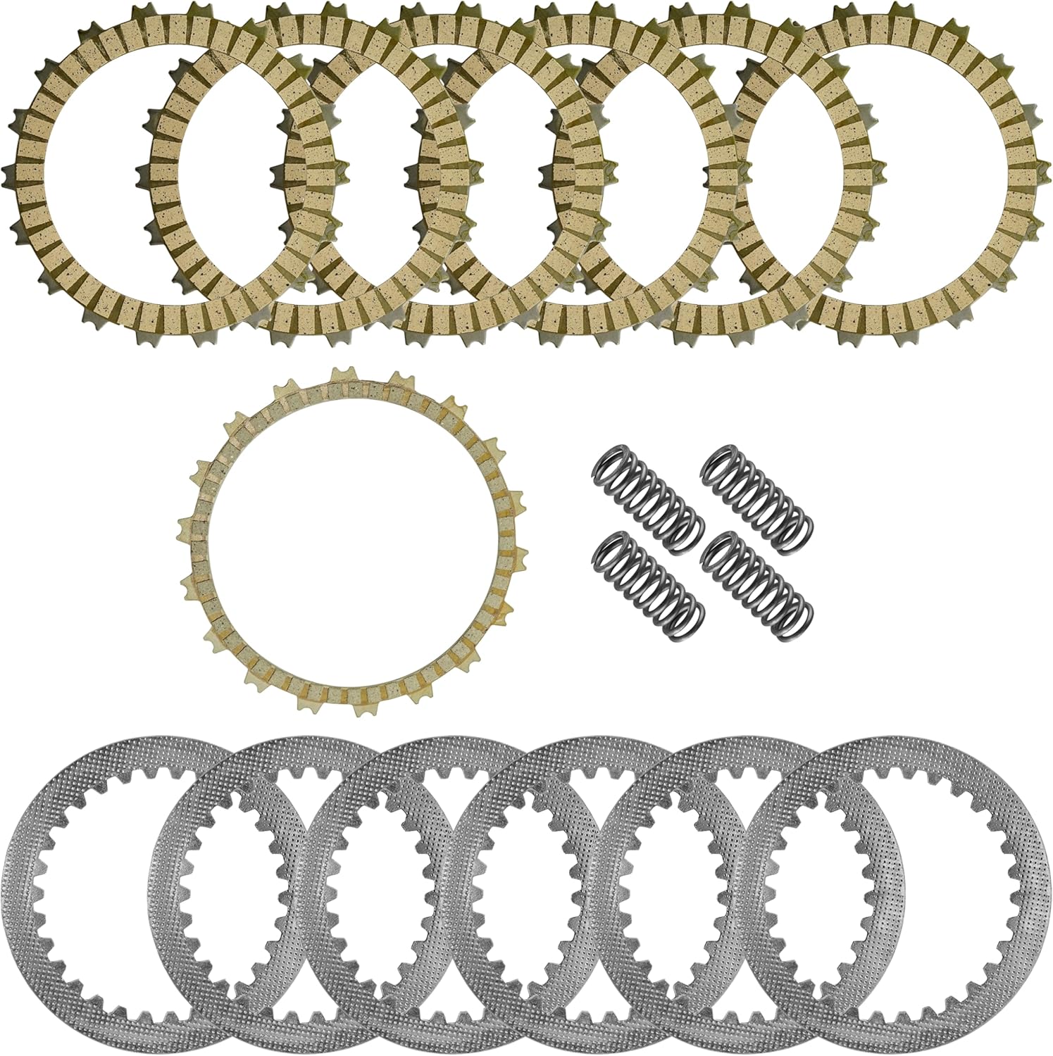 Caltric Clutch Friction Plates Kit Compatible with Honda CB500F CB500FA CB500X CB500XA ABS 2013-2018 / Rebel 500 CMX500 2017 2018 2019