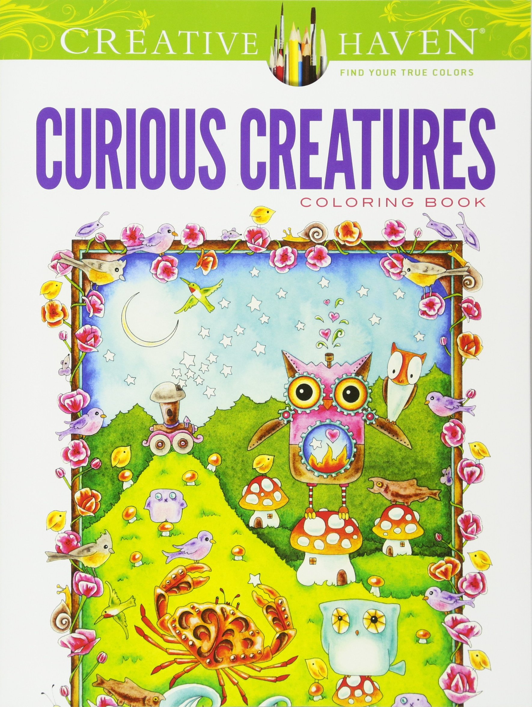 Creative Haven Curious Creatures Coloring Book