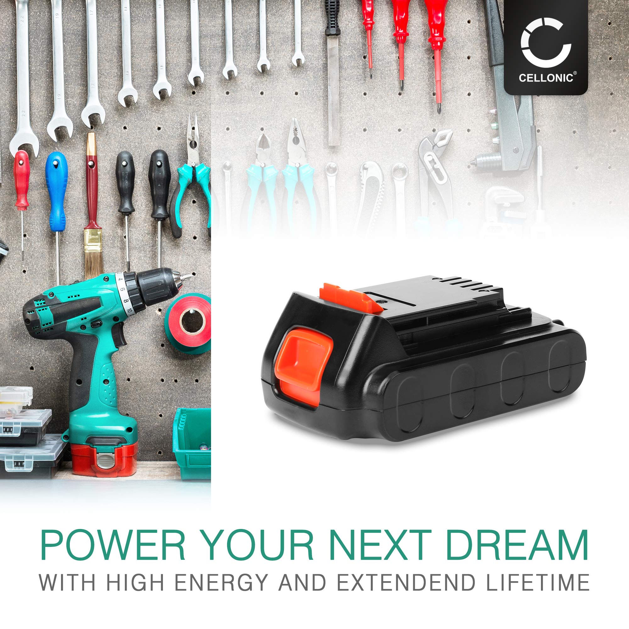 CELLONIC Batería Compatible con Porter Cable PCC601, PCCK619L8, PCC681L