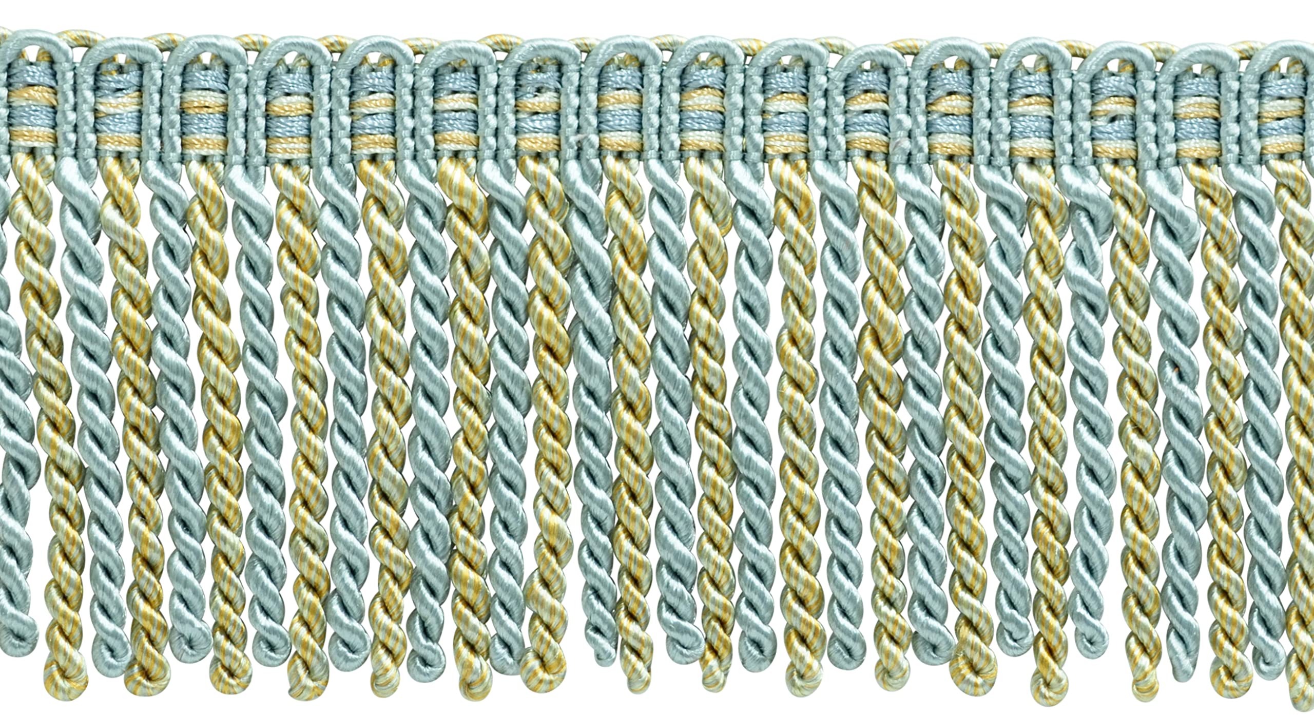 Galon à franges 76mm luxe Island Breeze DB3 pour passementerie d'exception