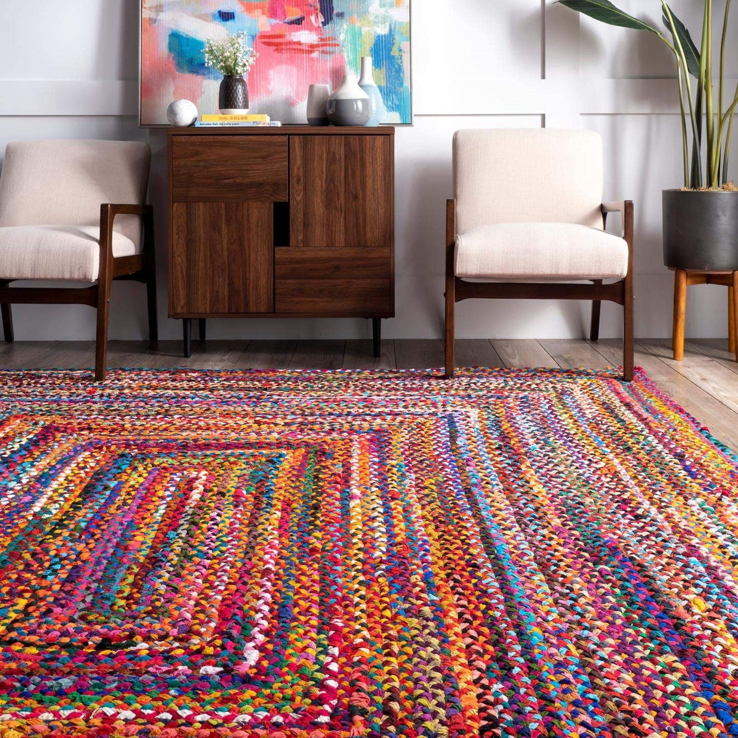 Handmade Jute Rug - 6ft x 8ft - Natural Floor Mat -23
