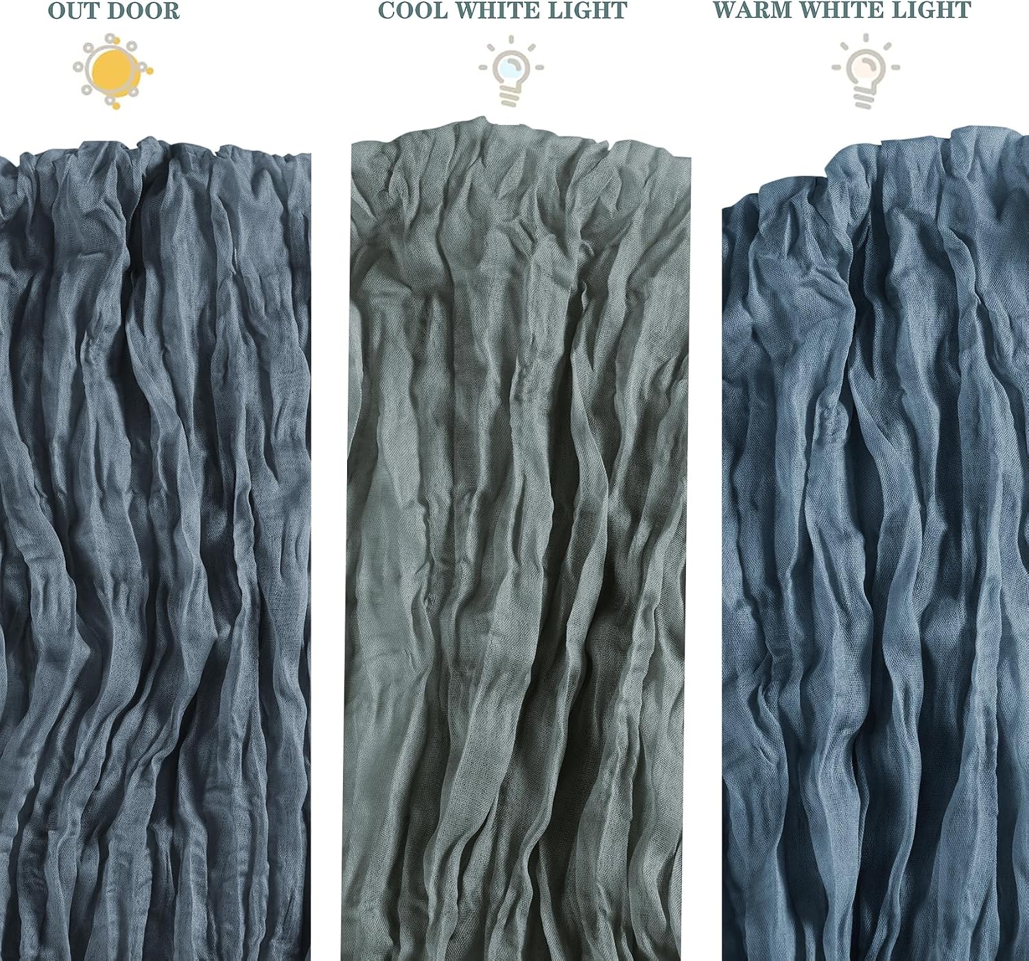 6 Pack Cheesecloth Table Runner 9ft,17 x 108 inch Gauze Table Runner Rustic Romantic Wedding Runner for Wedding Bridal Shower Fall Decoration,Dusty Blue
