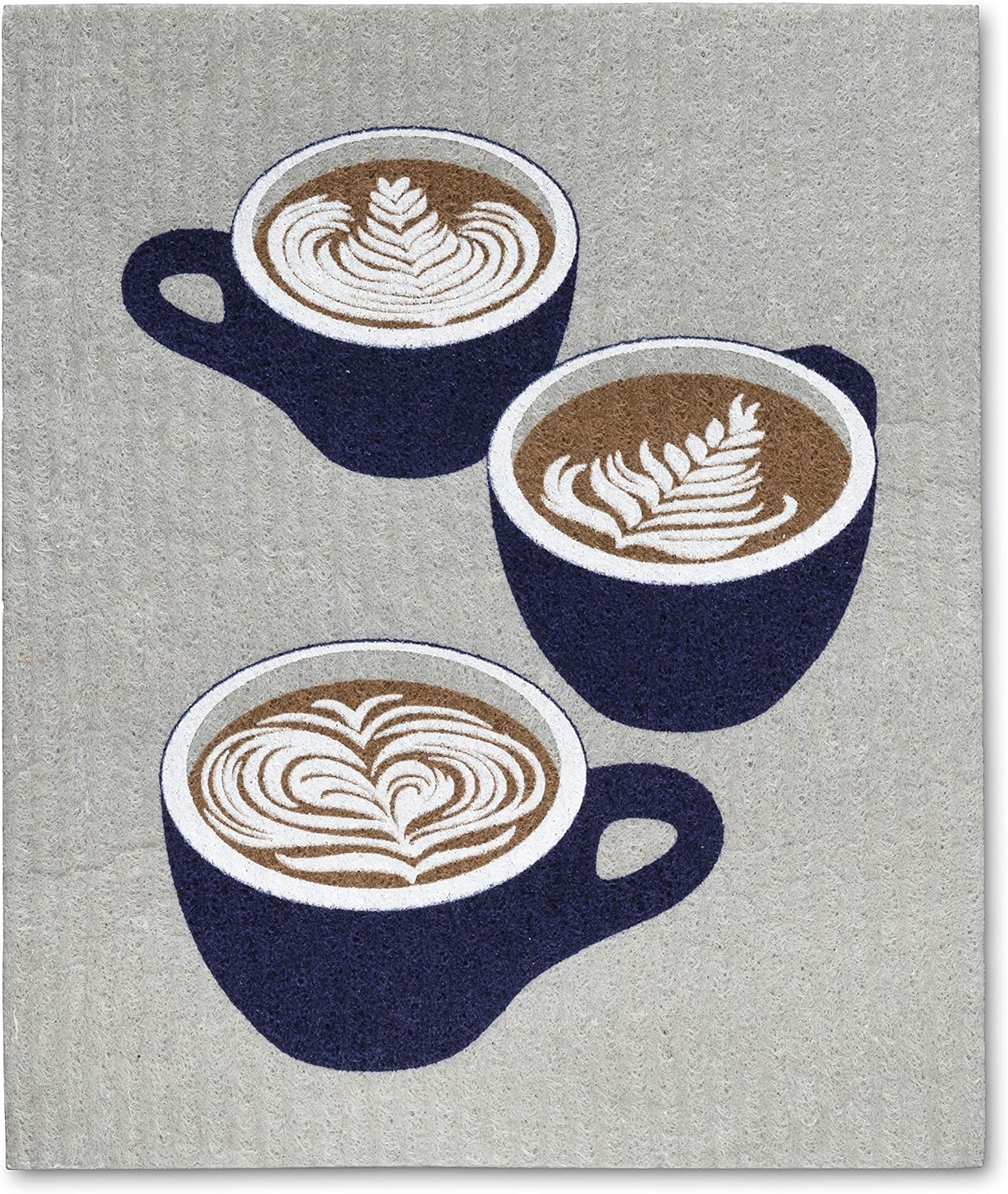 Abbott Collection 84-ASD-AB-71 Coffee Cup Dishcloths. Set of 2, 6.5x8 inches L, Grey/Purple, 2 Count