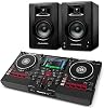 Numark Mixstream Pro+ DJ Controller and M-AUDIO BX3 Pair Studio Monitors for Studio Recording, Music Production, Podcasting, Streaming