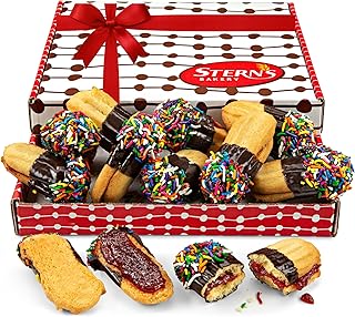 Italian Cookies Gift Food Box | Christmas Shortbread Cookies [10 Count] | Holiday Food Gift for Mom, Dad, Colleagues & Friends | Kosher, Dairy Free & Nut Free | Stern’s Bakery