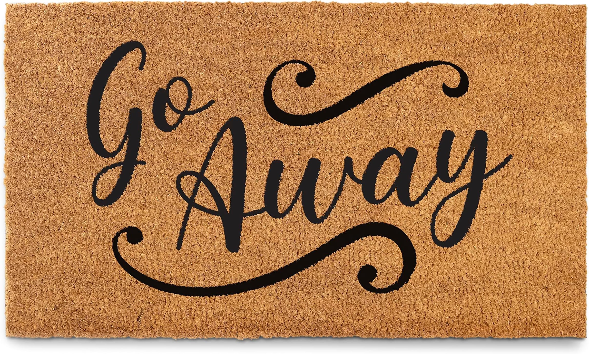MAINEVENT Go Away Doormat, 30x17 Inch, Funny Door Mat Outdoor, Go Away Front Door Mat, Unwelcome Mat, Farmhouse Style