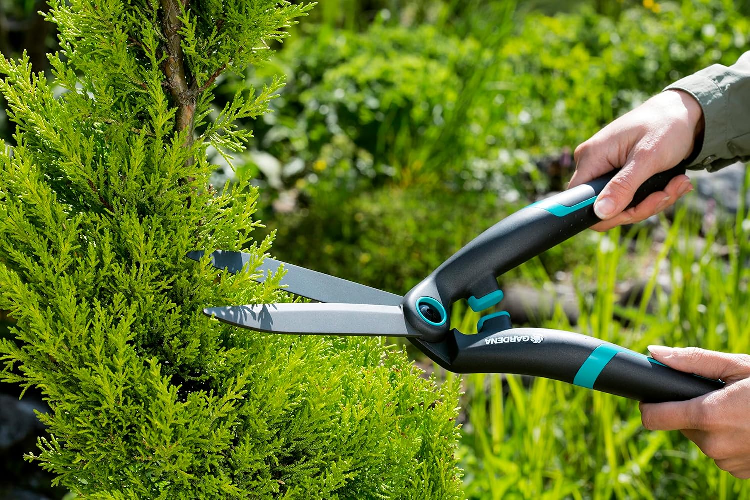 Gardena Precision Cut Hedge Shears Turquoise Black, Messerlänge: 18cm