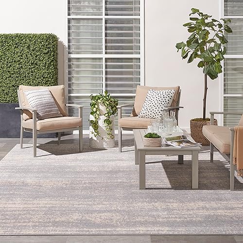 Vista 115 de Nourison Home Essentials - Alfombra moderna de 5 x 7 pies, gris/beige