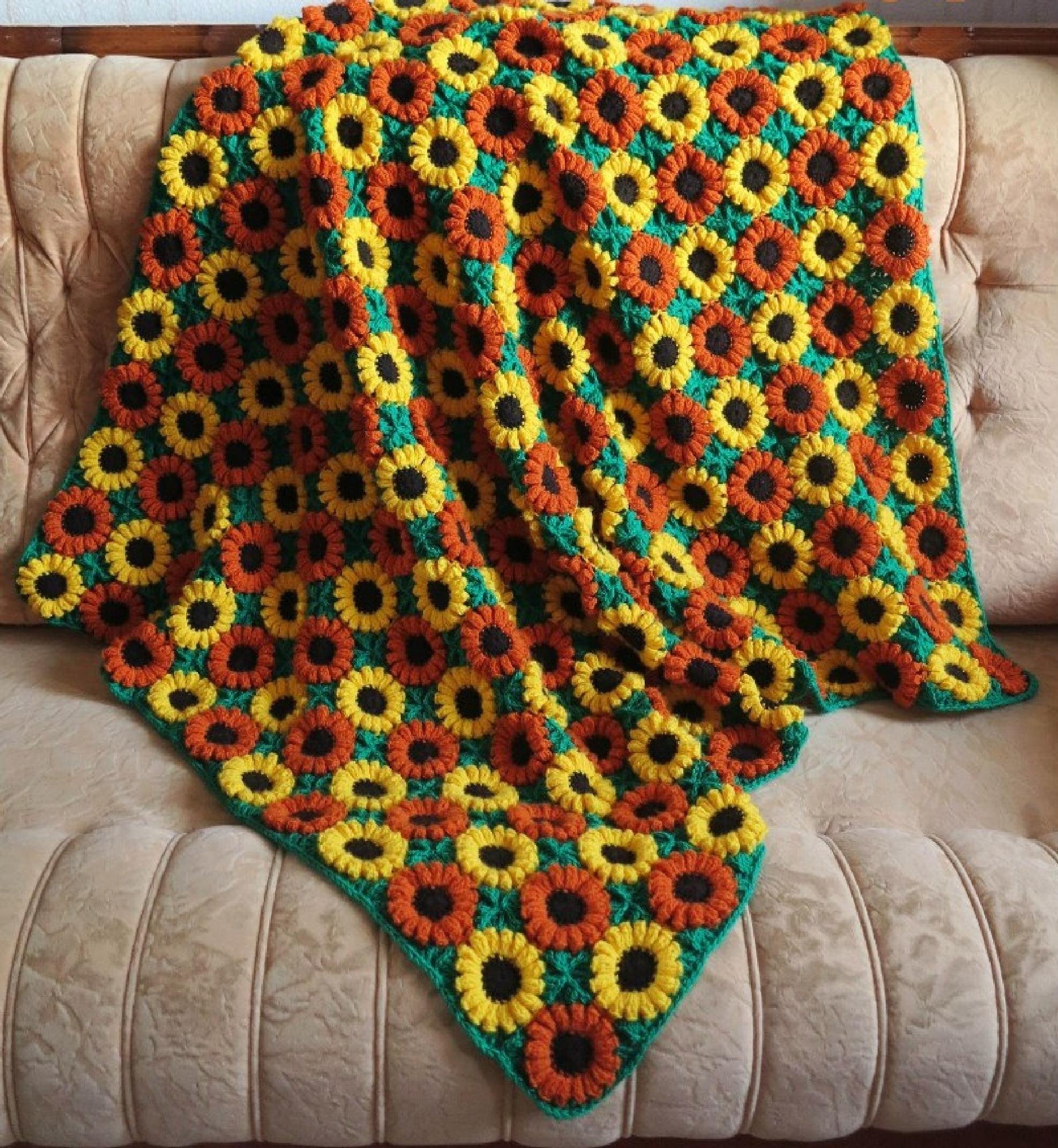 Flower Crochet Afghan Crochet For Beginners