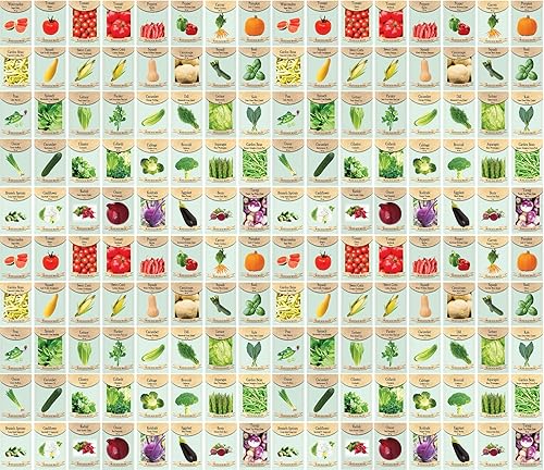 Juego de 120 semillas de verduras y hierbas, semipreciadas, 100% sin OMG y reliquia, ideal para comenzar un jardín. Alta tasa de germinación