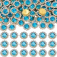 Vista 27 de 160 diamantes de imitación para coser de 0.472 pulgadas, base de metal, diamantes de imitación para coser en ropa, zapatos, aretes, cinturón