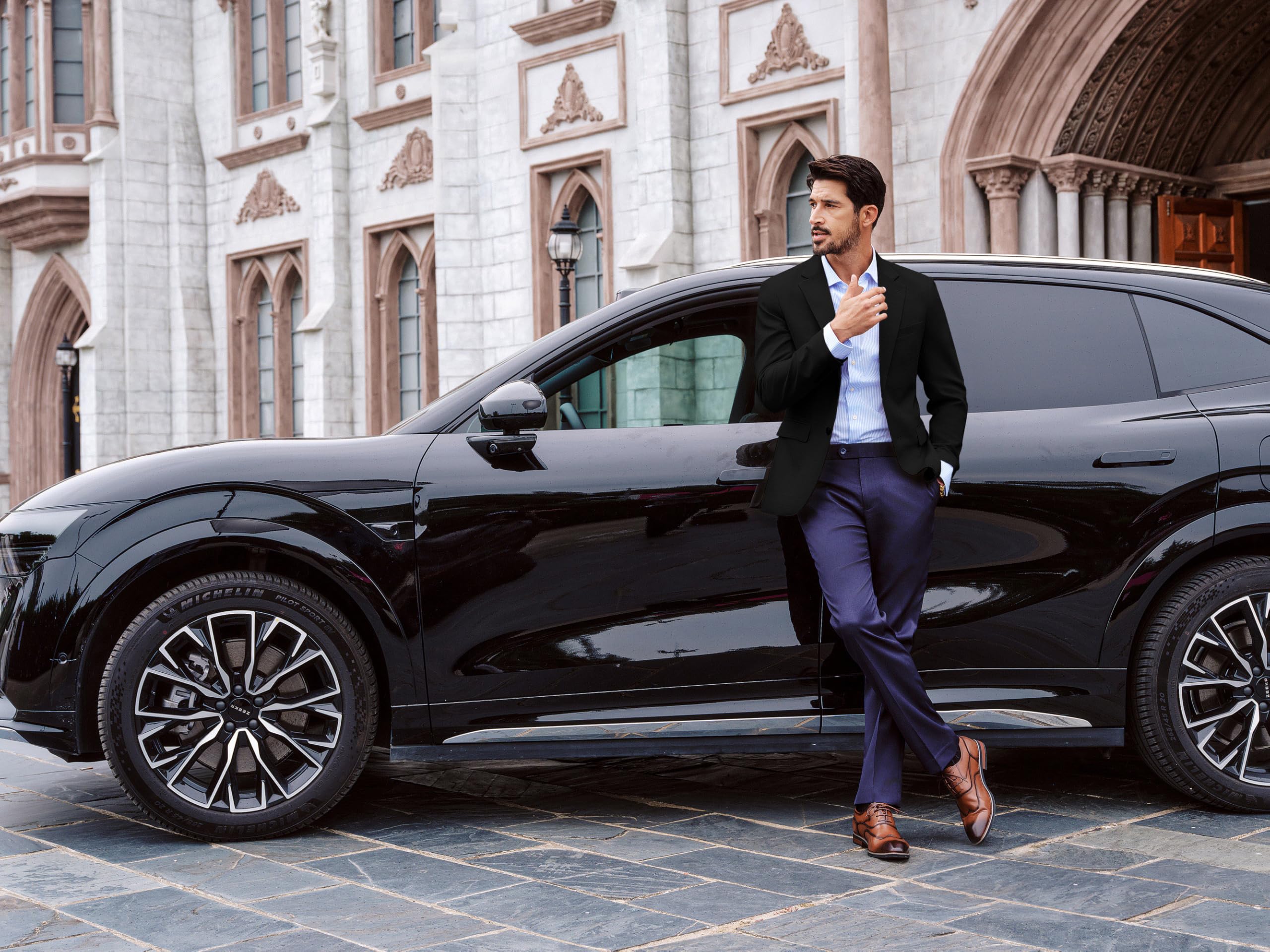 PJ PAUL JONES Sakko Herren 2 Knöpfe Sommer Sakko Sportlich Leinen Blazer