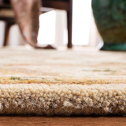 Miniatura 10 de SAFAVIEH Antiquity Collection AT52K - Alfombra de lana tradicional oriental de primera calidad, 6 x 9 pies, color verde y dorado, hecha a mano