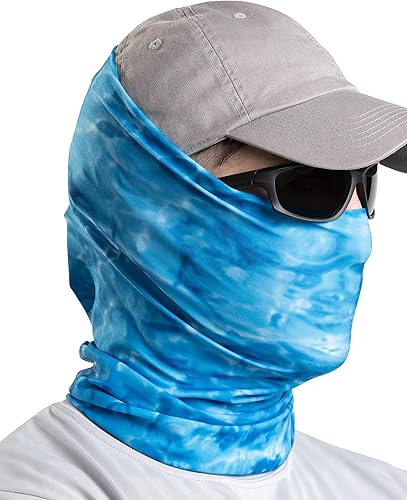 Aqua Design Máscaras de caza de pesca Polaina de cuello Hombres y Jóvenes UPF 50+ Máscara solar Protección Máscara de camuflaje Pasamontañas Bandana