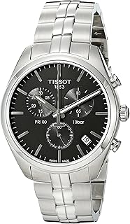 T1014171105100 - Orologio al quarzo da uomo, con display analogico, colore: Argento