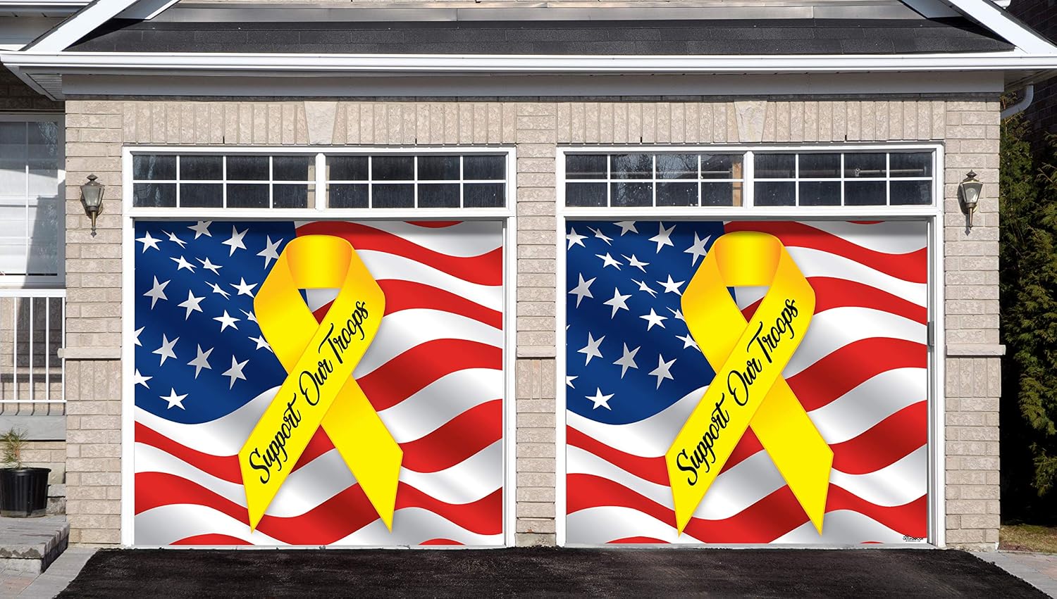 Victory Corps Support Our Troops Patriotic Holiday Garage