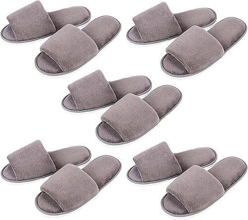 Amazon Gjtr ふわふわ スリッパ クッション ホテル 仕様 エステ 来客 用 5足 セット A ダークグレー Gjtr スリッパ ルームシューズ