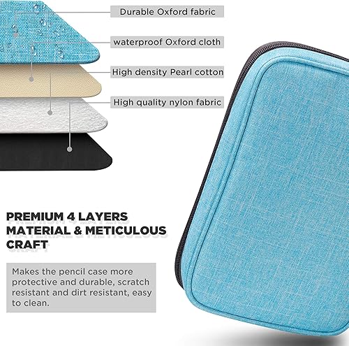 Miniatura 76 de Zannaki - cartuchera de gran capacidad para marcadores, lápices, lapiceras, papeles y sobres de carta, portador para billetera, diario, secundaria