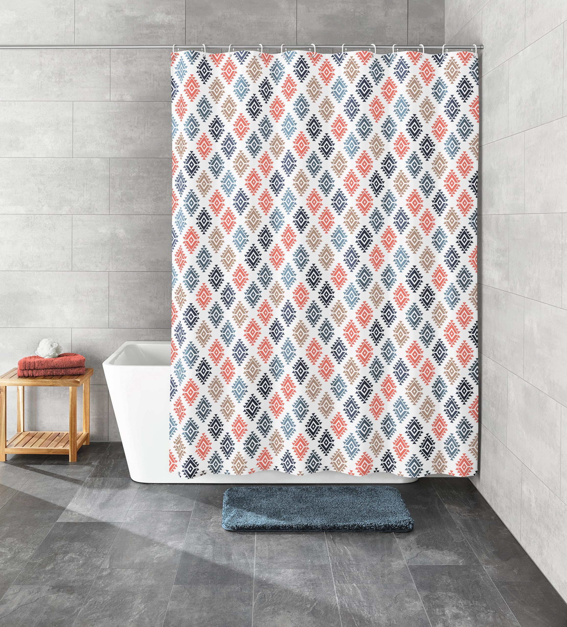 Kleine Wolke Breeze Shower Curtain 180 x 200 cm Multi-Coloured 100% Polyester, W 70.9" x L 78.7" (1 Panels) - Image 2