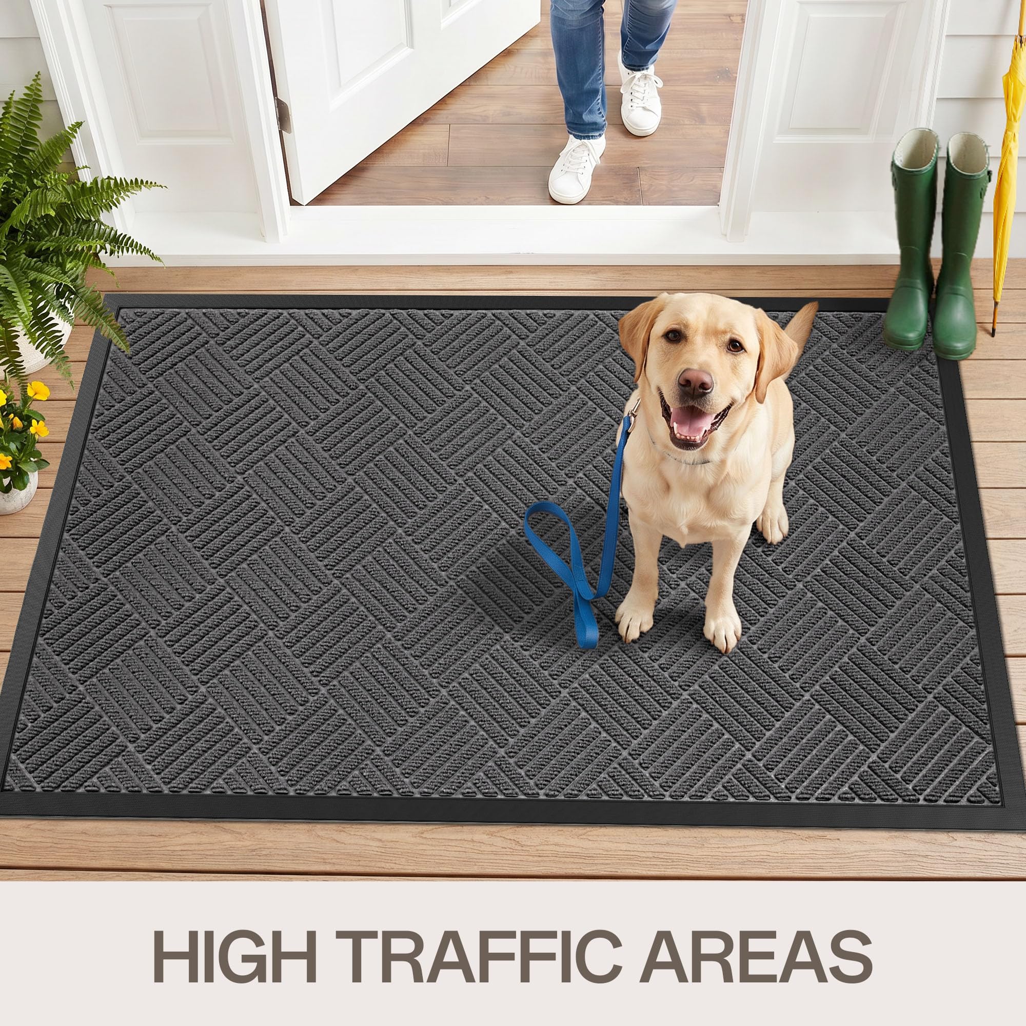 Amyracel Front Door Mat 3'x4', Heavy Duty Waterproof Commercial Floor Mat — Amazon image 7