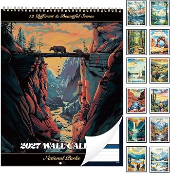 2027 Wall Calendar-National Parks Wall Calendar 2027, Jan.2027 - Dec.2027