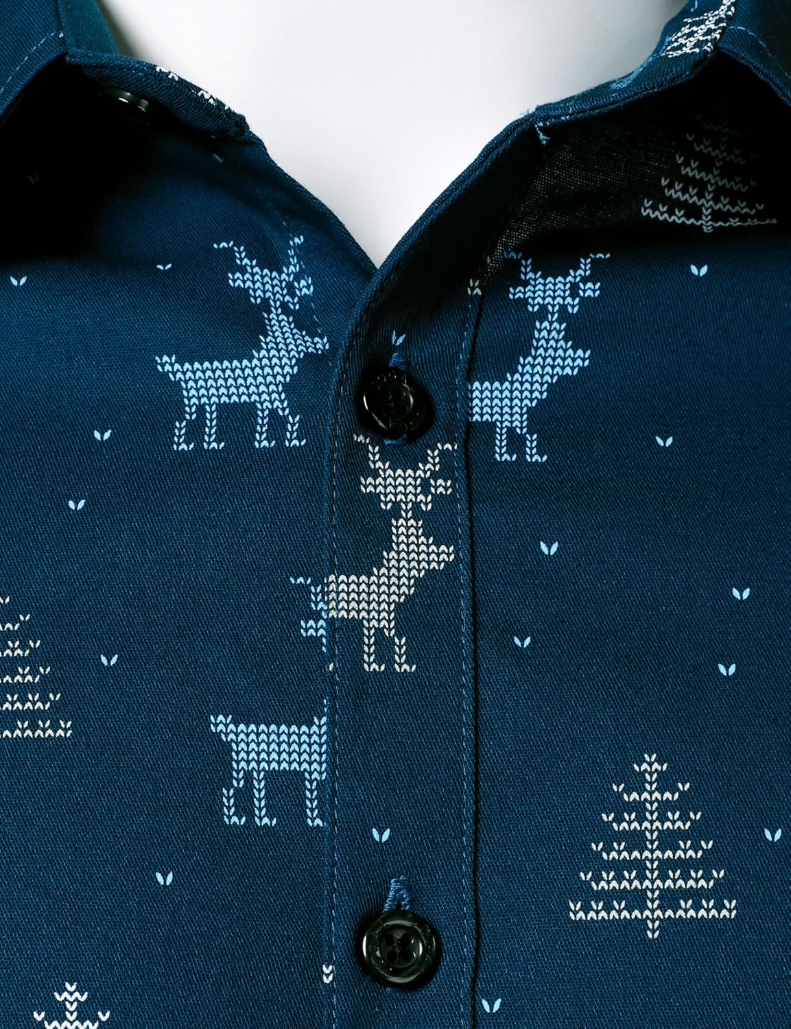 JOGAL Mens Christmas Shirts Santa Claus Party Long Sleeve Button Down Shirts - Image 3