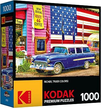 RoseArt - Kodak Premium - Route 66-1000 Piece Jigsaw Puzzle for Adults