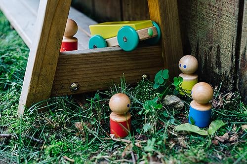 Miniatura 16 de Juego de bloques de construcción Tegu Magnetic Racer de 3 piezas, parte superior grande amarilla