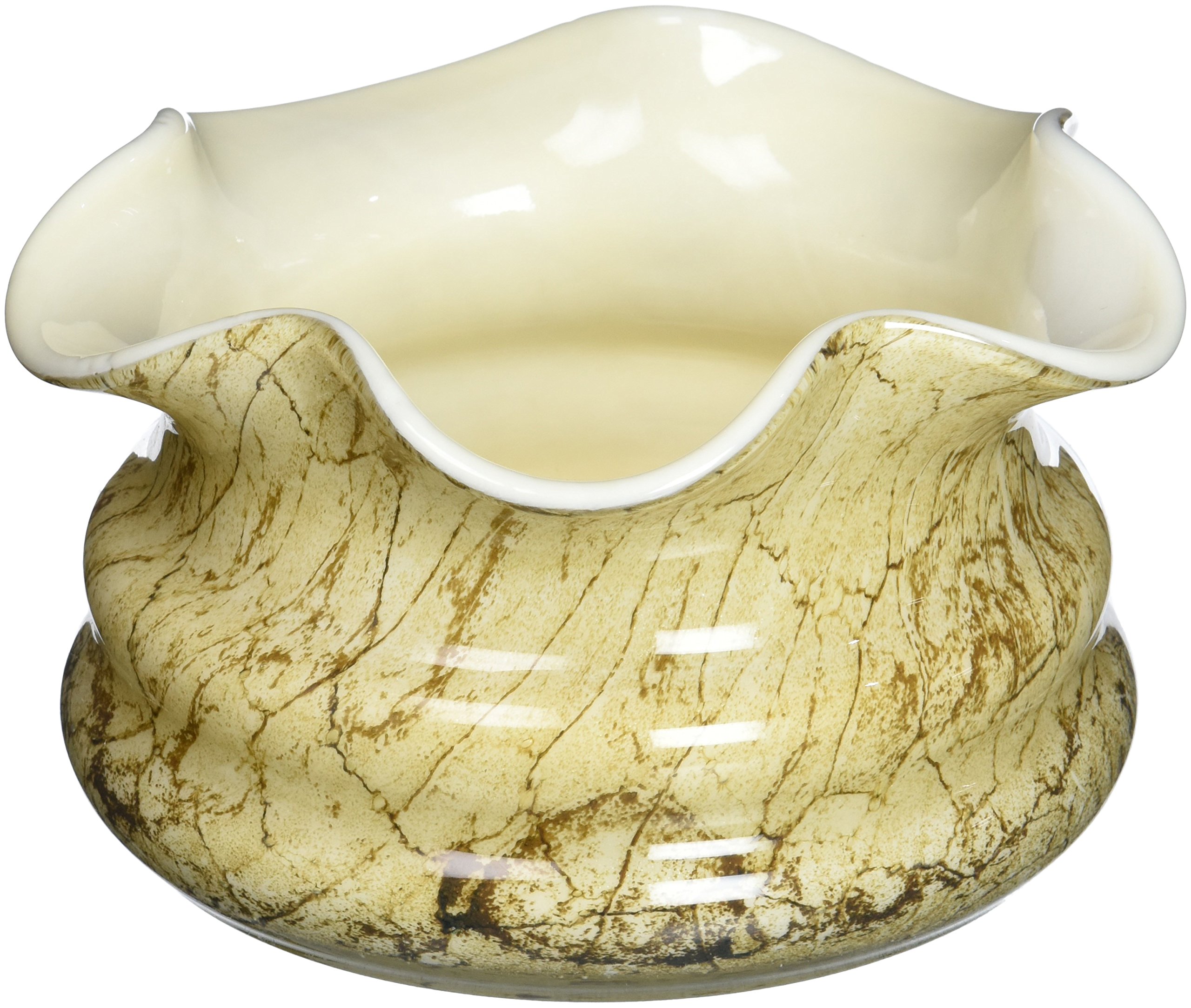 Flower 6" Bowl, Marble Brown