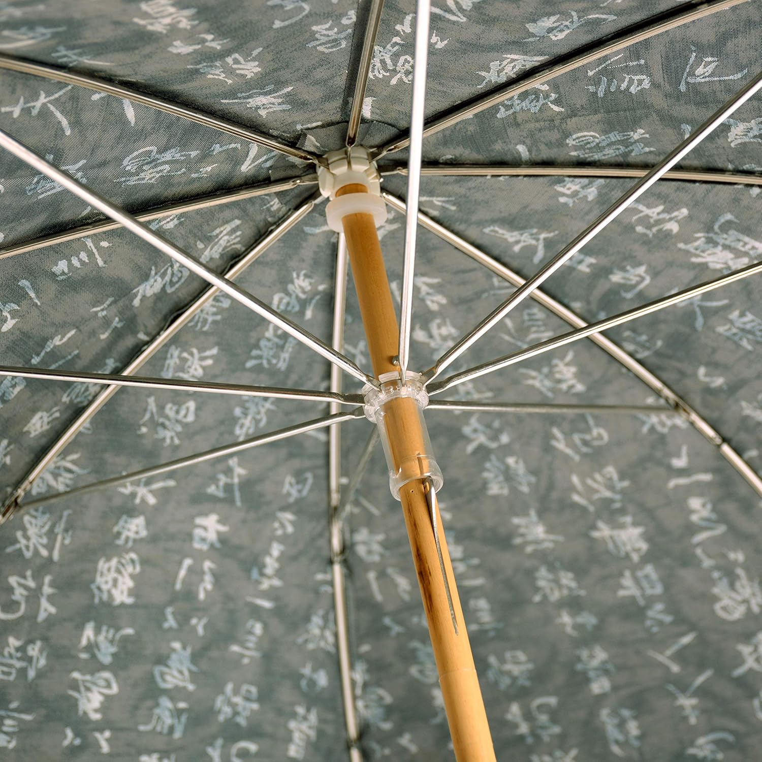 Retro Sun UV Protection Parasol Umbrella for Women, Vintage Anti UV Wooden Hook Handle Rain Umbrella