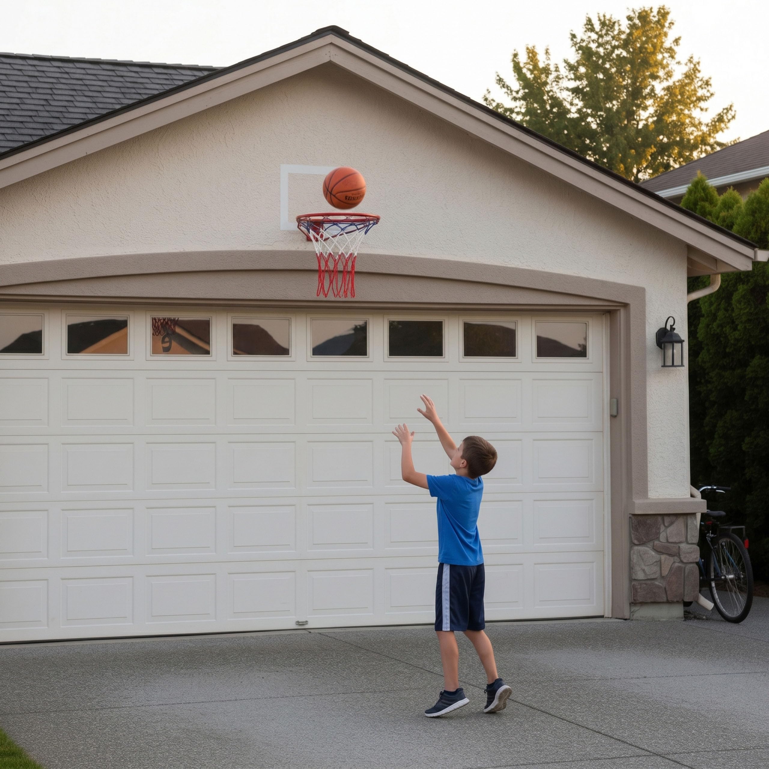Robuster Basketballkorb mit Netz, Metallring, professioneller Spielkorb, Ø 45 cm