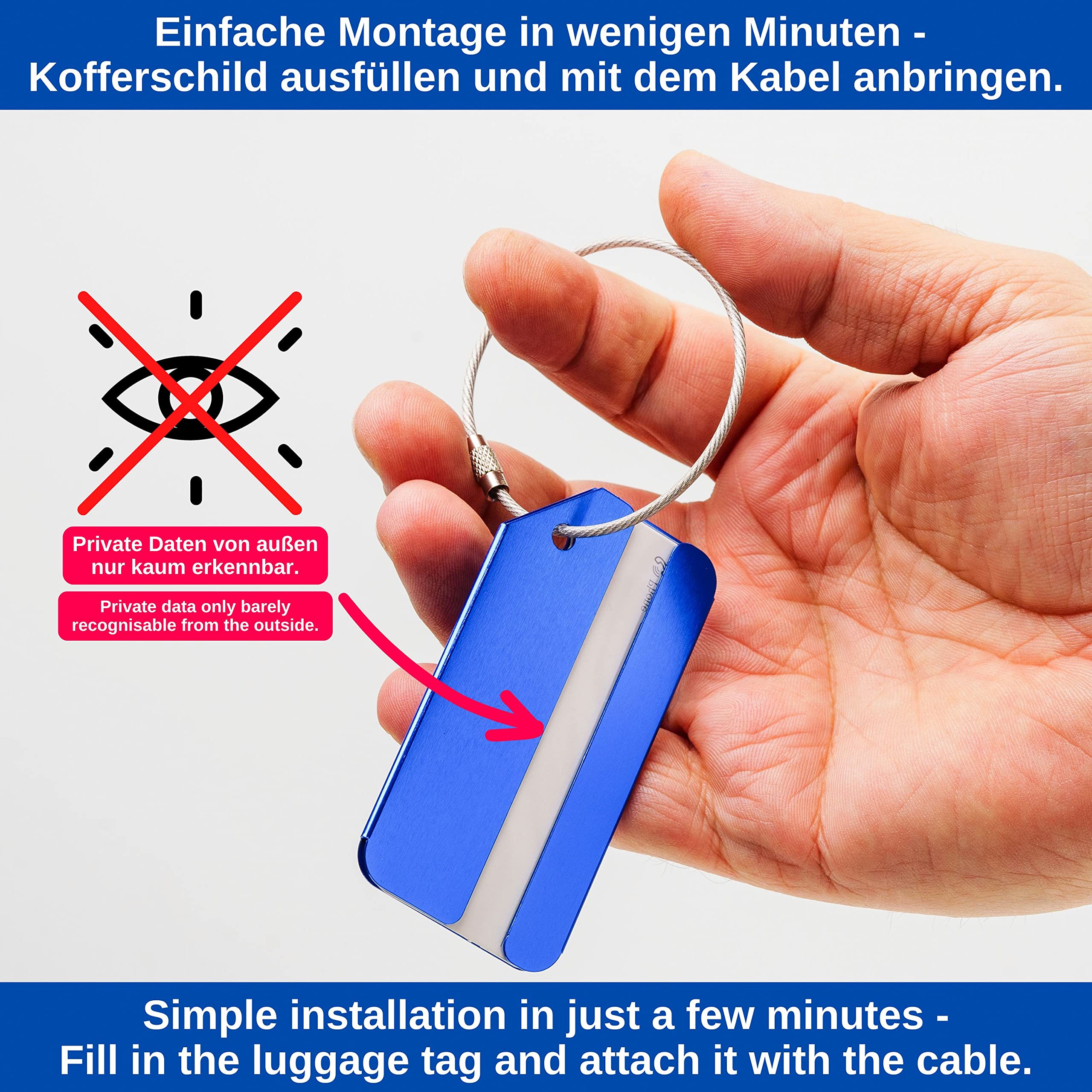 Kofferanhänger Flugreise 10 Stück Kofferschilder Anhänger Mit Edelstahldrahtschlaufe Koffer Namensanhänge 286418148531 Koffer MIT Namensschilder