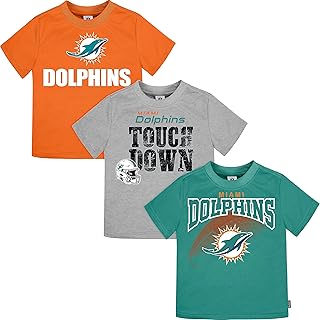 Gerber Unisex Baby NFL 3 Pack Short Sleeve Team Fan Tee Shirt