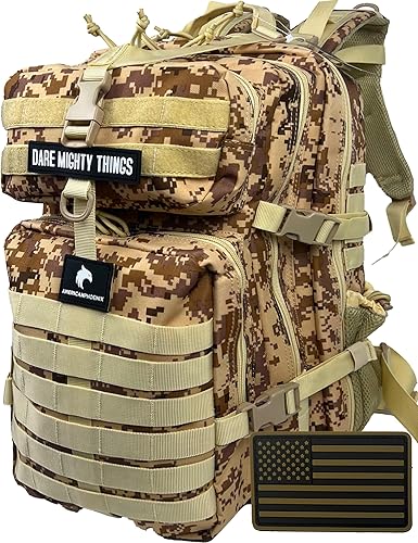 Miniatura 17 de AMERICANPHOENIX Mochila Táctica Élite de 45L | Mochila para Trabajo y Militar | Resistente al Agua y de Alta Resistencia | Mochila de Evacuación,