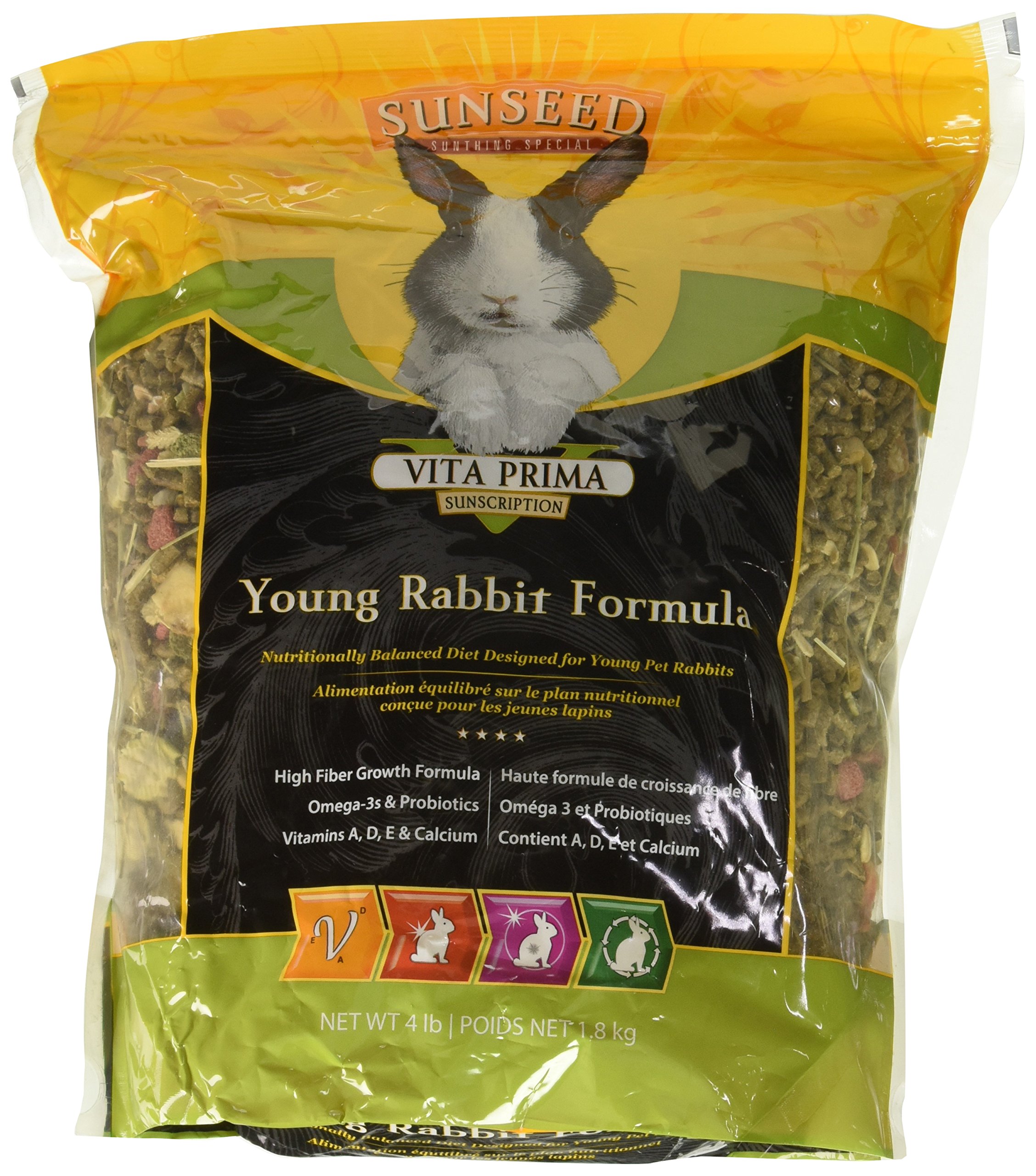 Sunseed(3 Pack) Vita Prima Sunscription Young Rabbit Formula, 4 Lb each