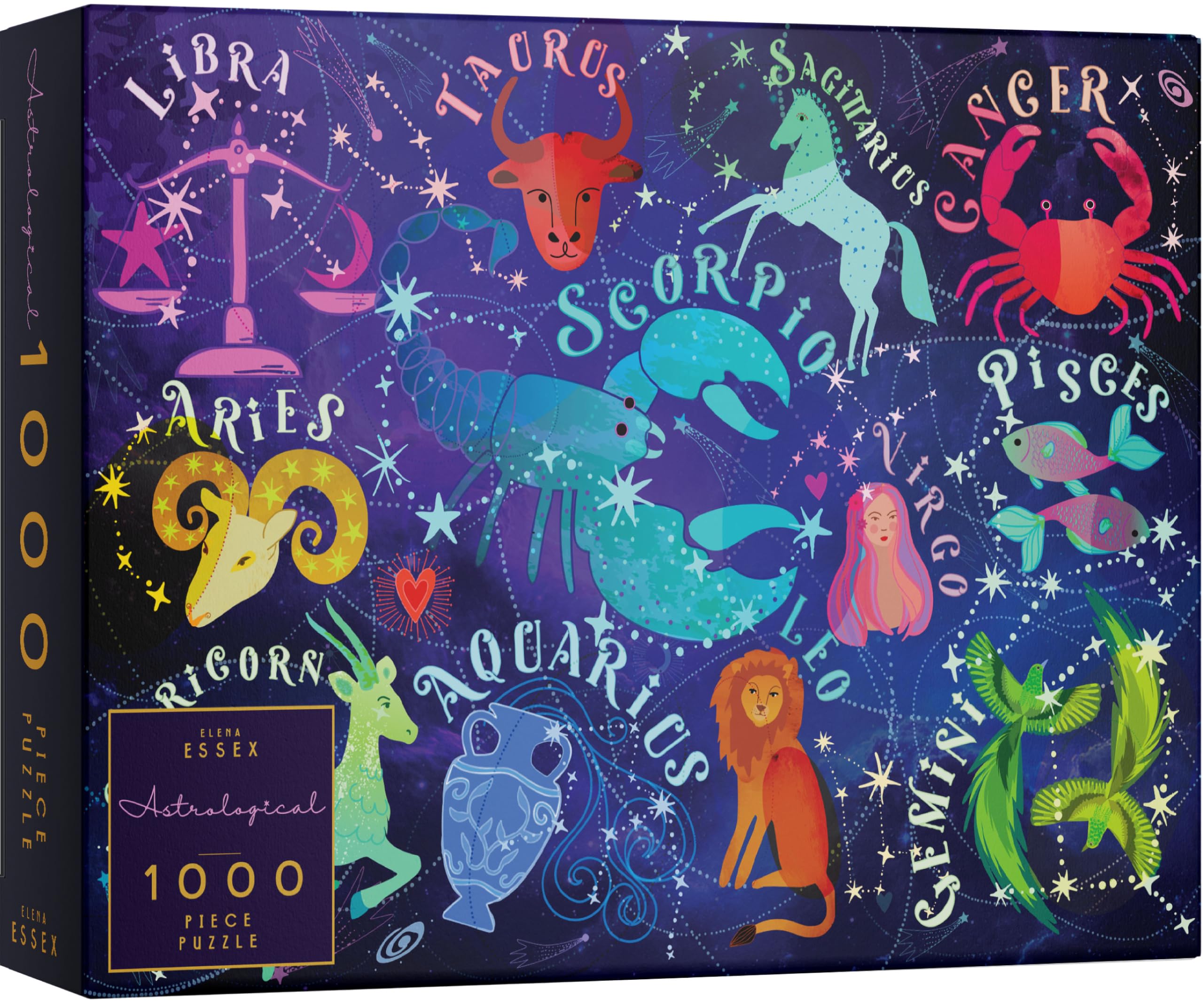 Elena Essex 1000 piece jigsaw puzzles for adults - Astrological, Jigsaw Puzzles for Adults 1000, Adult Jigsaw Puzzles 1000 Pieces, Astrology Zodiac Constellation Space Puzzle, Size 70x50cm โ image 1