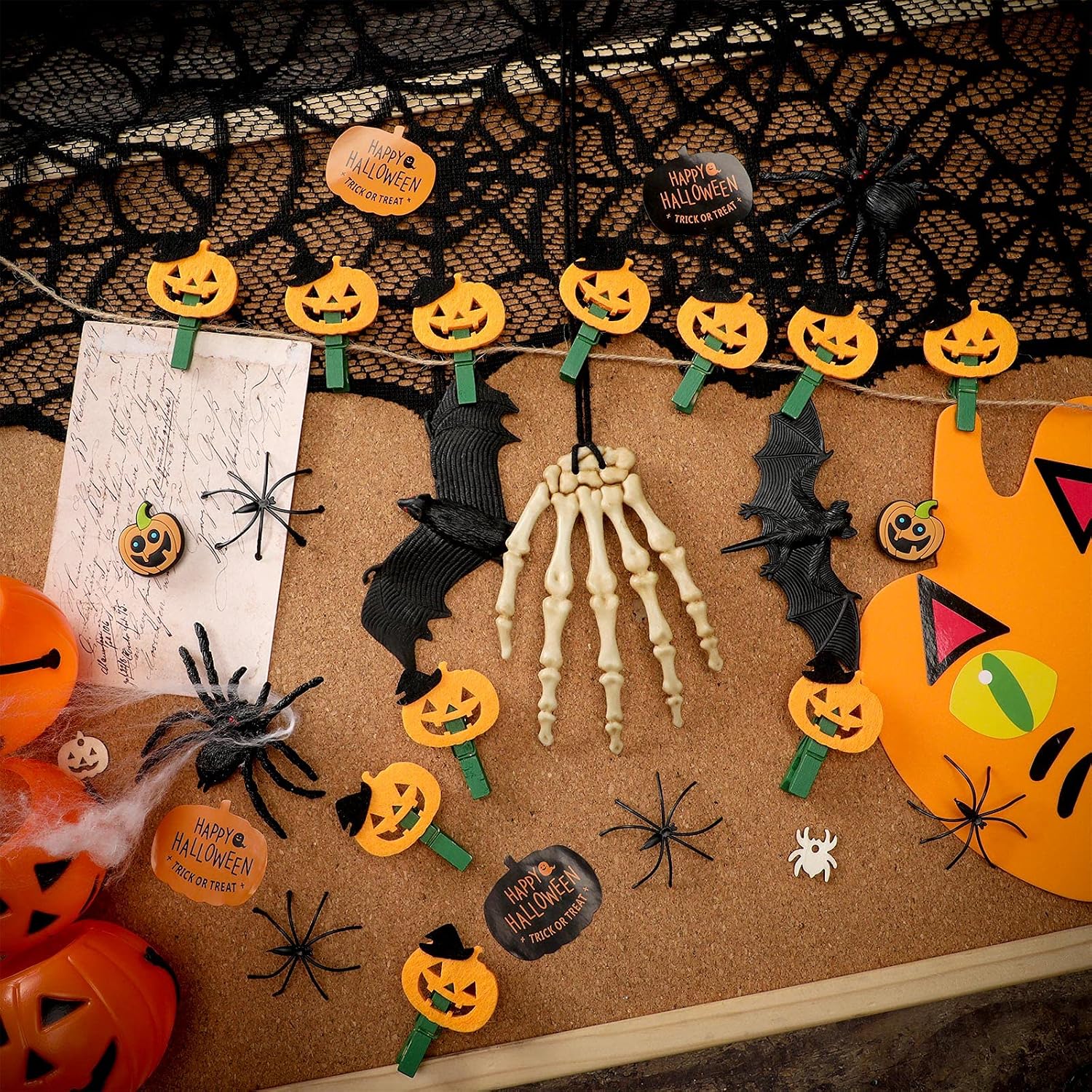 Willbond Halloween Pumpkin Clips, Photo Clips, Mini Clothes Pins