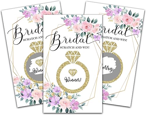 Miniatura 6 de Tarjetas de juego para raspar para despedida de soltera, boletos de lotería nupcial de hierba de las Pampas, ideas de juegos de despedida de soltera