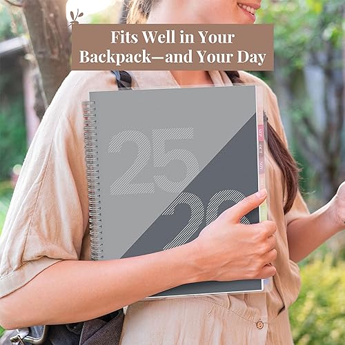 Miniatura 5 de Rileys Planner 2024-2025 - Agenda semanal académica de 18 meses, agenda semanal y mensual geográfica, cubierta flexible, páginas de notas,