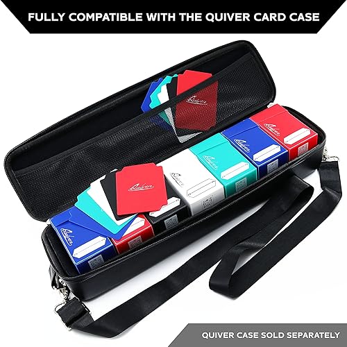 Miniatura 9 de Quiver Time Paquete de caja y fundas rojas para cartas coleccionables  80+ bloque de cubierta de carcaj con separadores dobles (Commander MTG Deck