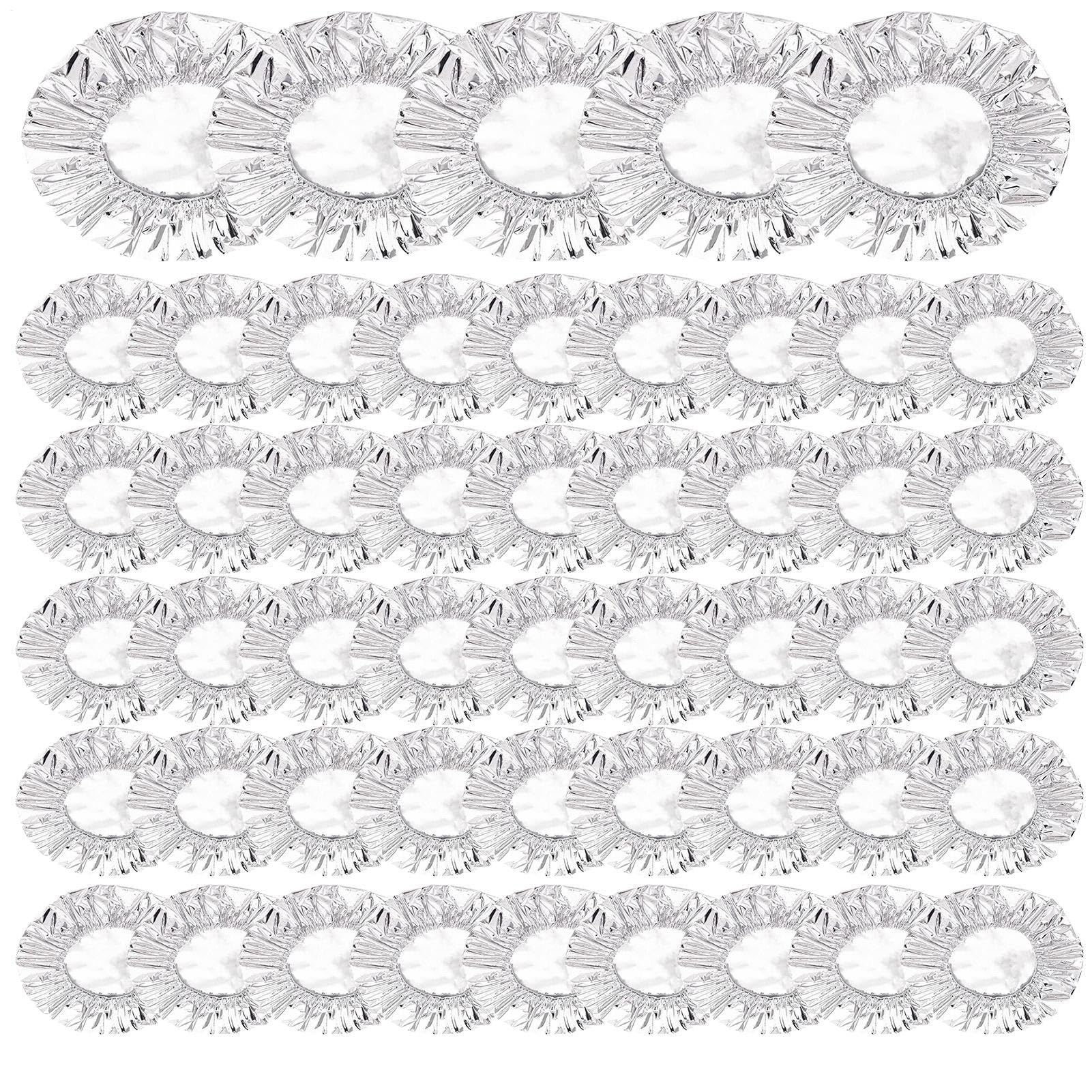 Foil Wrap, With 50 Piece Elastic Insulation Covers, 20cm Size, Reusable Aluminum Lids, Elastic Heat Shield Wrap, Versatile Kitchen Use, For Keeping Fruits Fresh, Covering Pots, Pans, Bowl