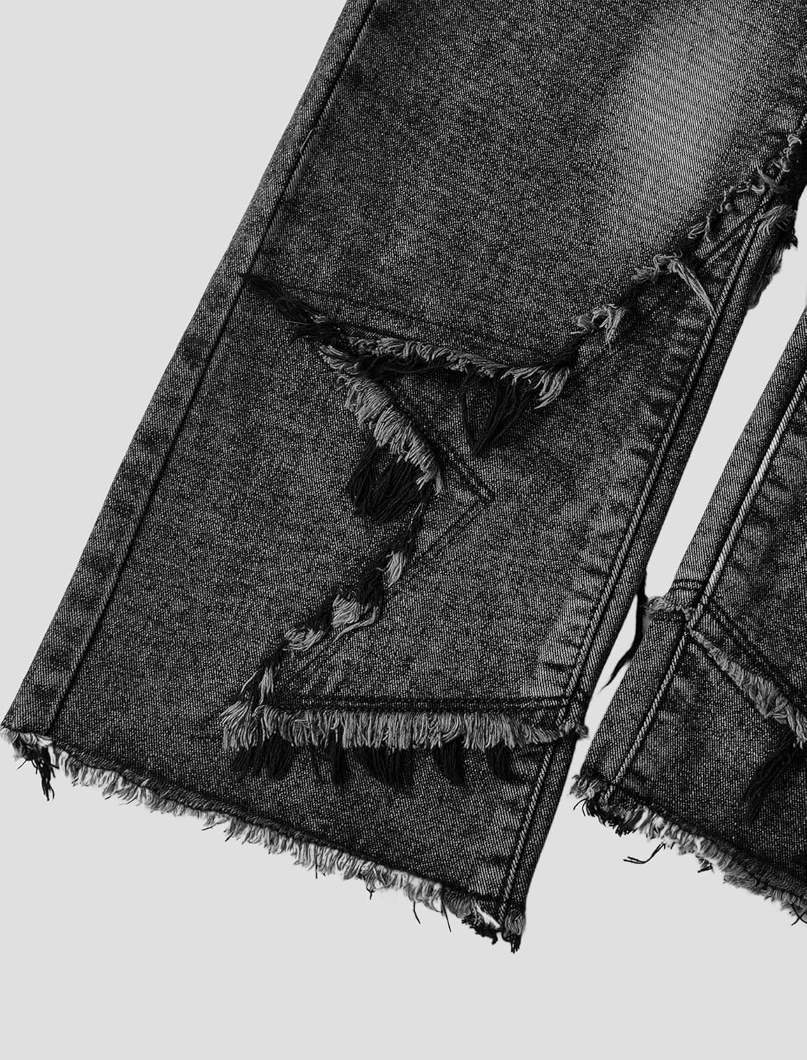 Y2K Baggy Jeans for Women Girls Star Patchwork Wide Leg Raw Hem Denim Pants Hip Hop Streetwear Preppy Clothes