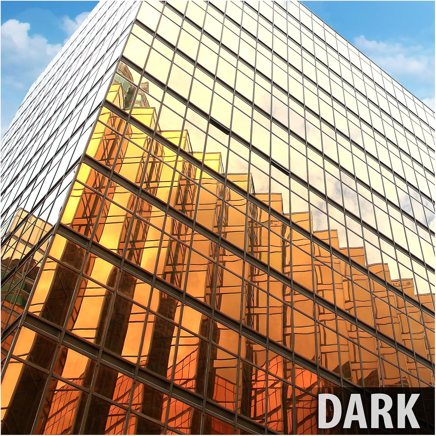 BDF PRGD Window Film Premium Color High Heat Control and Daytime Privacy Gold Outside, Silver Inside - 36in X 7ft