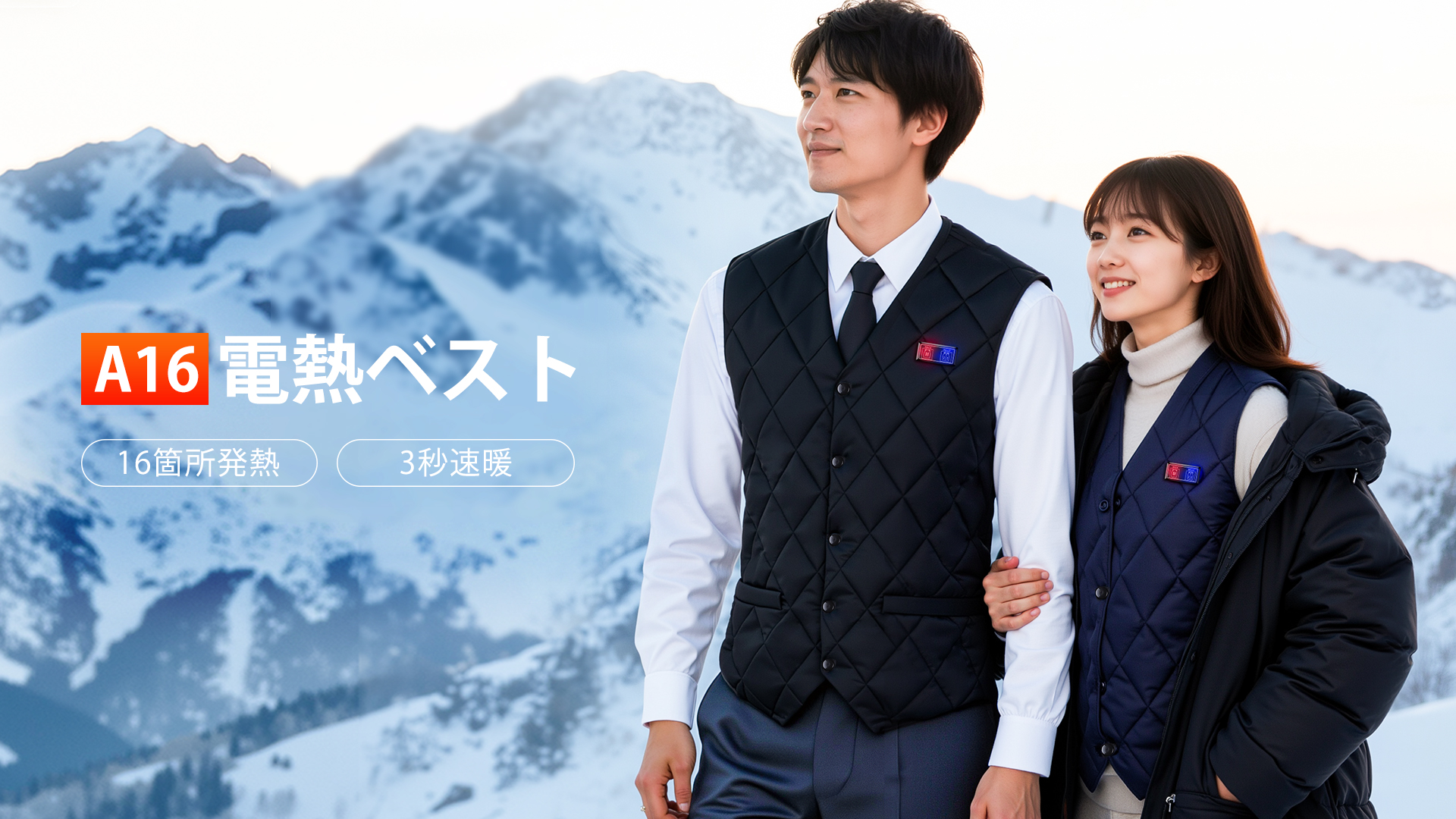 Amazon | [Jelva] 電熱ベスト 加熱ベスト 【16エリア全面発熱・3秒速暖